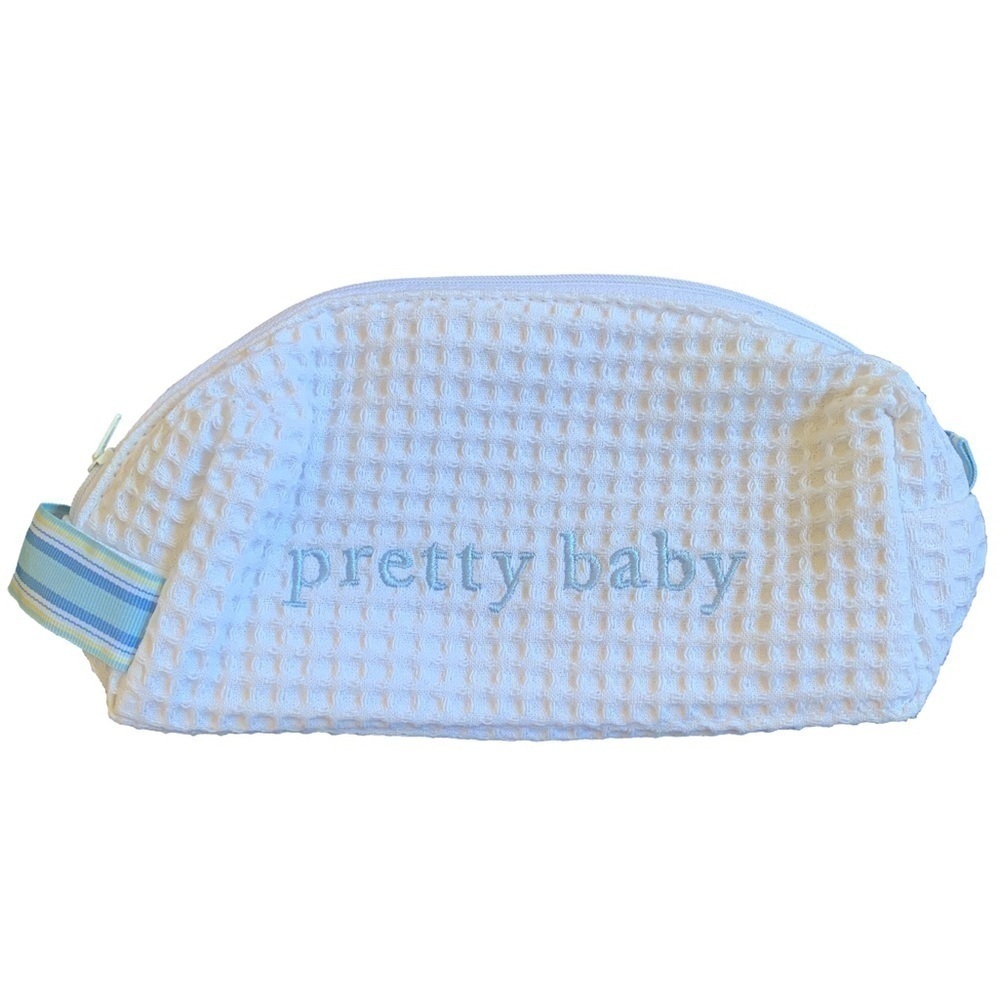 Pretty Baby Blue & White Accessory Bag
